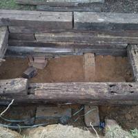 Traversine ferroviarie treno