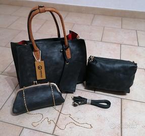 set di 3 borse 