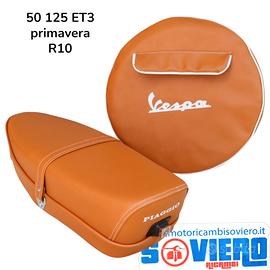Sella Lunga e Copriruota Marrone Rigo Bianco Ruota