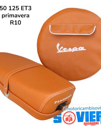 Sella Lunga e Copriruota Marrone Rigo Bianco Ruota