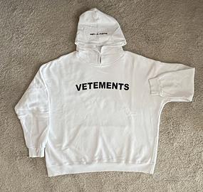 felpa bianca Vetements