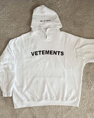 felpa bianca Vetements