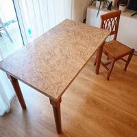 tavolo con 2 sedie tavolino di legno