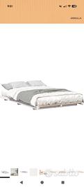 Struttura letto 200×120 cm in legno colore bianco