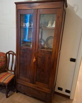 Vetrina /credenza alta antica restaurata- fine 800