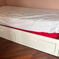 letto singolo con secondo letto estraibile e cass