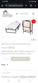 Letto singolo a doghe pieghevole