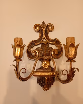 applique in legno intagliato e dorato stile baroc