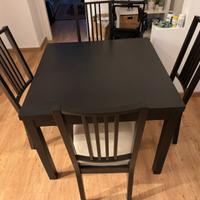 4 sedie color nero Ikea di legno