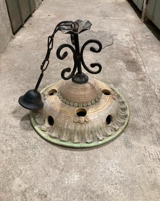 Lampadario a sospensione in terracotta