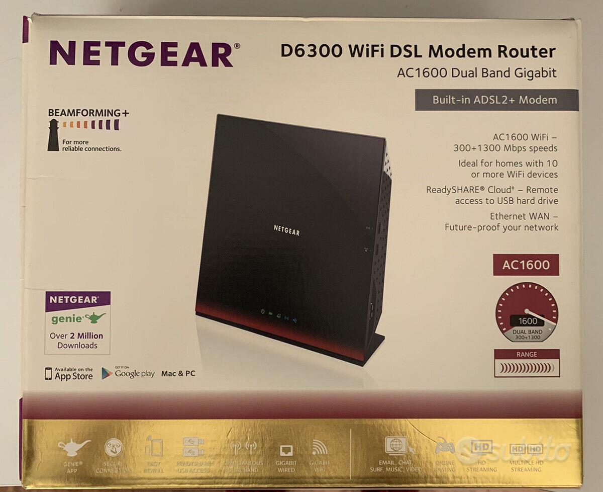 Netgear ac1600 router modem vdsl/adsl mod. d6300 - Informatica In ...