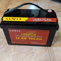 Batteria al litio LiFePO4 da 12v, 100 Ah