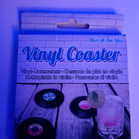 Sottobicchieri in vinile a forma di disco Ø11cm -