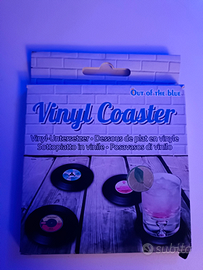 Sottobicchieri in vinile a forma di disco Ø11cm -