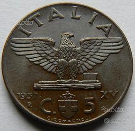 Monete Regno Vittorio Emanuele III - 5 cent. 'I'