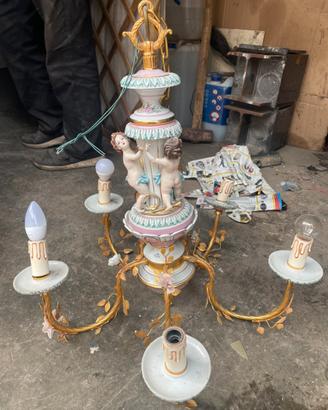 Lampadario ceramica d’arte TICHE