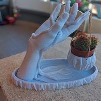 Mano porta vaso sospeso (decorazione)