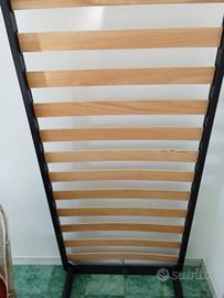 Rete letto singolo con doghe in legno