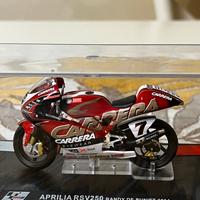 Modellino moto Aprilia RSV250 Randy de Puniet 2004