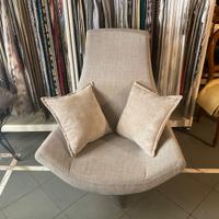 Poltrona girevole rifoderata