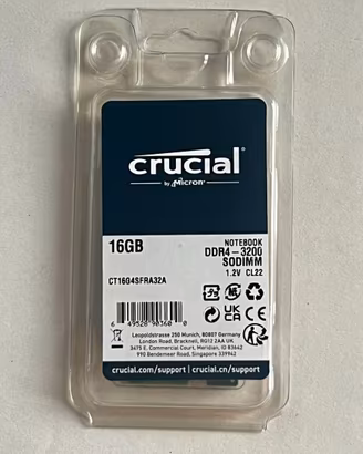 Crucial SODIMM DDR4 16GB 3200MHz (CT16G4SFRA32A)