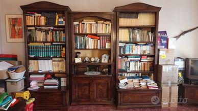 Libreria in noce massello 
