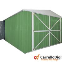 Box acciaio garage lamiera 360x600 verde chiaro