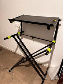 Supporto doppio tastiera con piano di appoggio