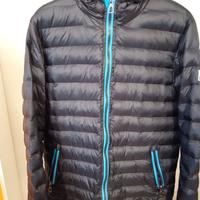 giacca a vento uomo blu e azzurra taglia M