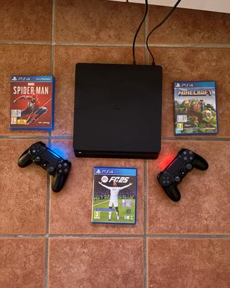 ps4 slim 500GB silenziosa+cavi+pad originali