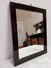 Specchio con cornice in radica