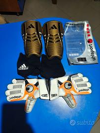 Parastinchi Adidas L + Guanti Portiere Uhlsport 4 