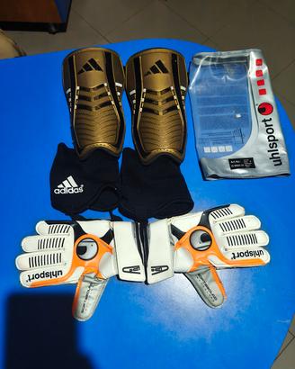 Parastinchi Adidas L + Guanti Portiere Uhlsport 4 
