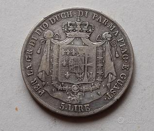 5 LIRE 1815 MILANO MARIA LUIGIA – DUCATO DI PARMA