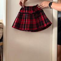 Gonna Scozzese a Pieghe – Rosso e Nero