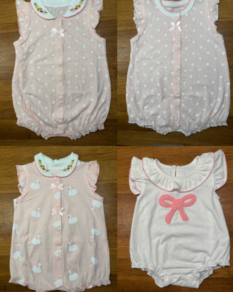 4 pagliaccetti neonata NUOVI 0-3 mesi