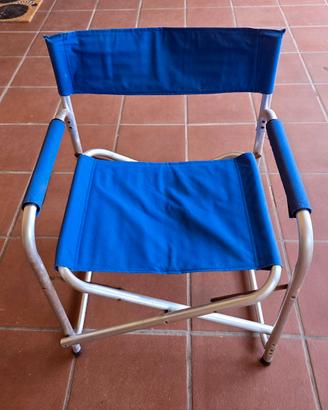 SEDIA DA REGISTA PIEGHEVOLE in ALLUMINIO TUBOLARE