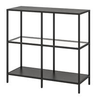 Scaffale basso IKEA VITTSJÖ - Nero/Vetro