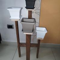 Base portapiantine per n. 4 piante a base quadrata