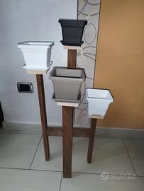 Base portapiantine per n. 4 piante a base quadrata