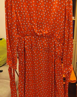 Vestito Almagores rosso fantasia stelle