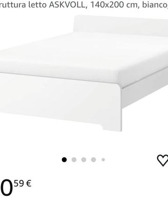 Letto matrimoniale ASKVOLL- materasso + struttura 