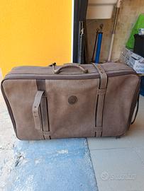 valigia con borsone e bauletto in vera pelle 