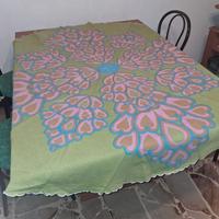 Tovaglia rotonda Cotone anni 70 Stile Psichedelico