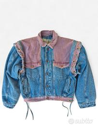 Giacca denim vintage anni 80 boxy fit rara


