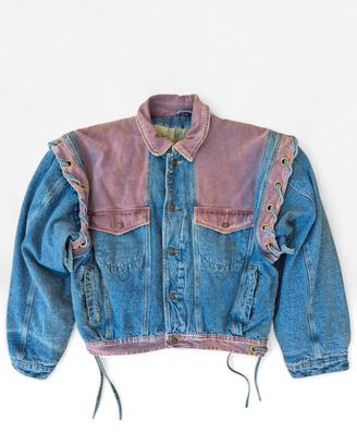 Giacca denim vintage anni 80 boxy fit rara

