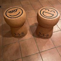 Coppia Tavolini/Sgabelli tappo di sughero