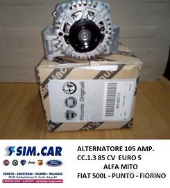 Alternatore 105 A Alfa Mito, Fiat 500L, Punto