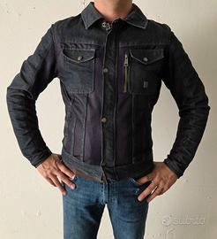 giubbotto moto uomo in jeans helstons tg M