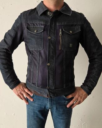 giubbotto moto uomo in jeans helstons tg M